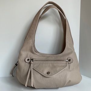 Simply Vera faux leather multi pocket roomy hobo handbag